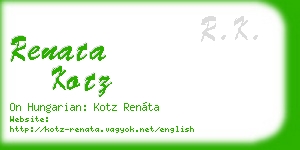 renata kotz business card